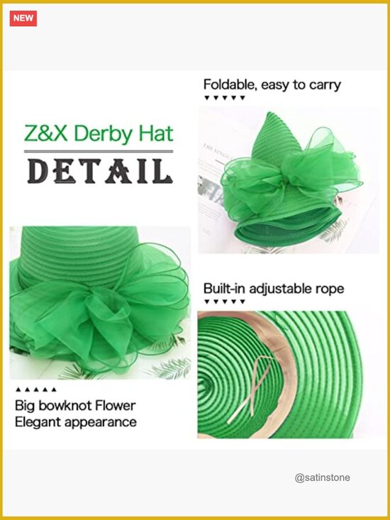 Organza Wide Brim Derby Fascinator Sun Hat Tea Party Wedding